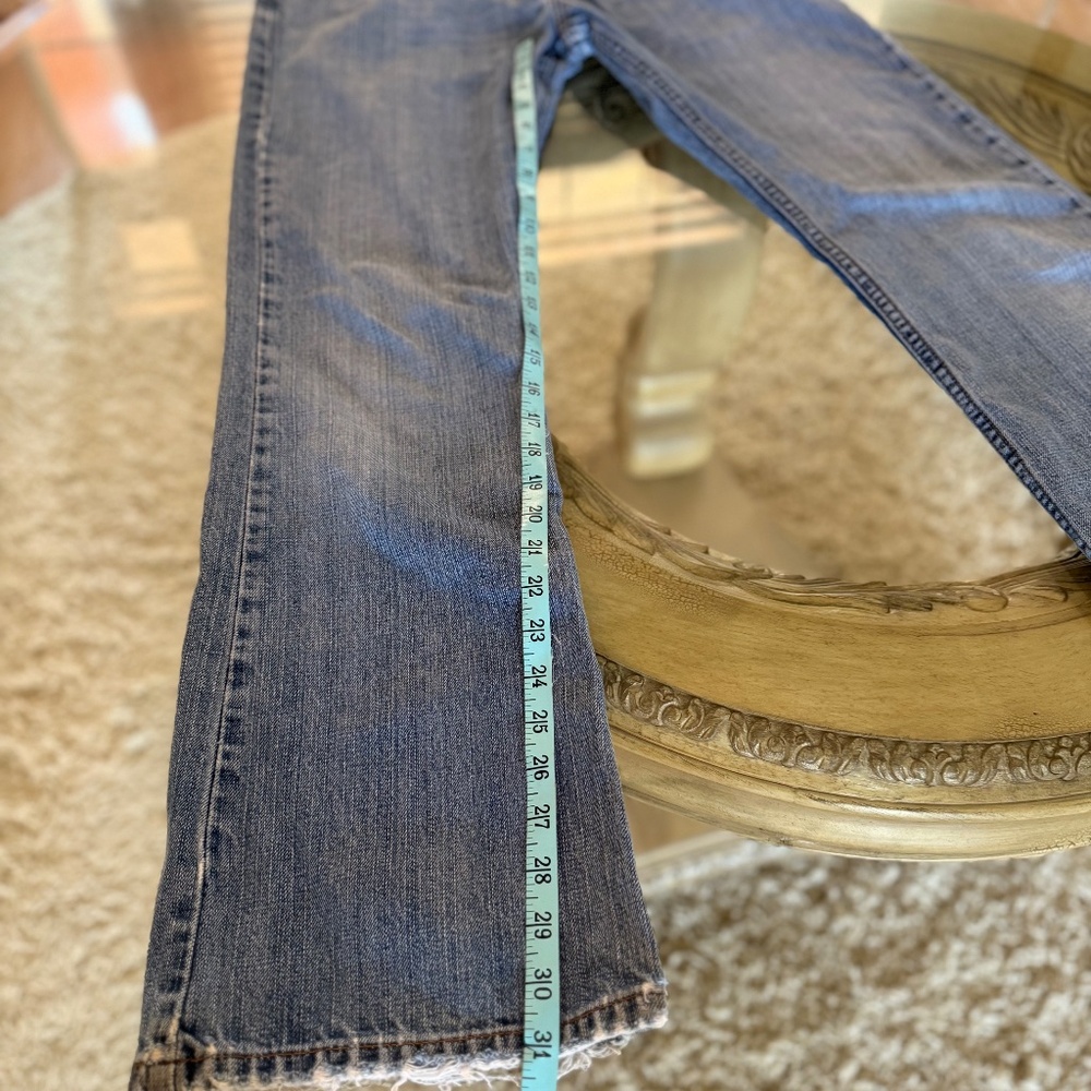Levis 527 Jeans Mens 30x32 Blue Denim Low Boot Cut Western Rancher Cowboy Grunge - Picture 9 of 14